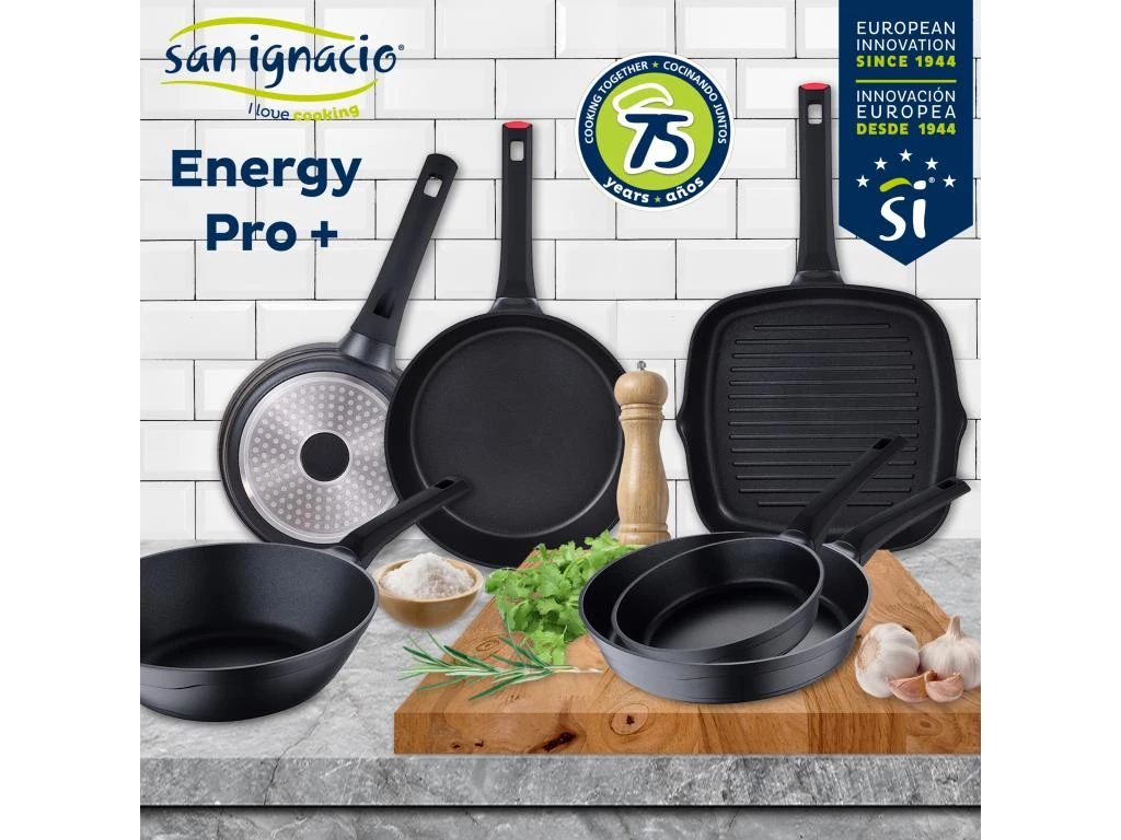 WOK 28x8,5 Cm, En Fonte D'aluminium, Induction, ENERGY 2 WOK 28x8,5 Cm, En Fonte D'aluminium, Induction, ENERGY – Image 2