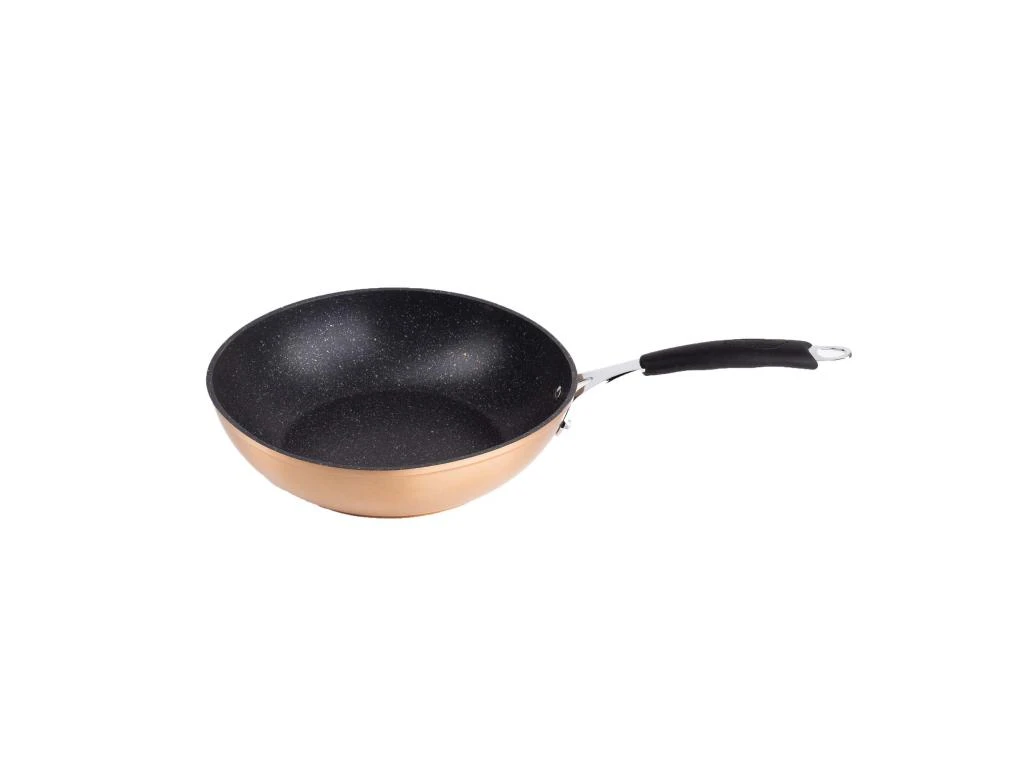 Wok 28x8.0cm Aluminium Ind Cuivre Forgé 2 Wok 28x8.0cm Aluminium Ind Cuivre Forgé – Image 2
