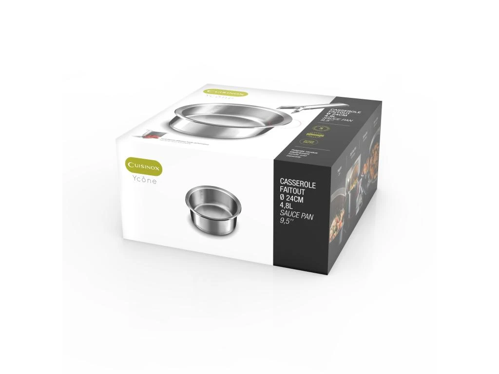 Ycône - Sauteuse 24cm Inox Revêtement Greblon C3 5 Ycône - Sauteuse 24cm Inox Revêtement Greblon C3 – Image 5