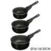 Lot De 3 Casseroles Pierres + Poignées