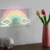 Néon Mural Ou à Poser RAINBOW - L. 30 X H. 15 Cm - LED Multicolore