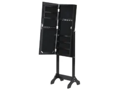 Armoire à Bijoux Miroir Psyché En MDF Et Bois De Sapin BERENICE - H.120 Cm - Noir -Herman Miller Magasin objet decoration interieure 501707