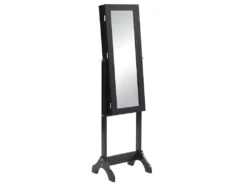 Armoire à Bijoux Miroir Psyché En MDF Et Bois De Sapin BERENICE - H.120 Cm - Noir -Herman Miller Magasin objet decoration interieure 501711