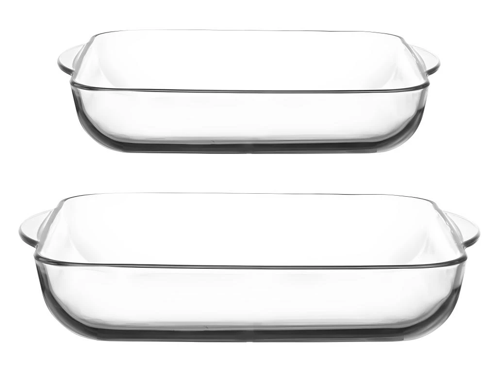 Lot De 2 Plats Carrés 22+28 Cm 1 Lot De 2 Plats Carrés 22+28 Cm