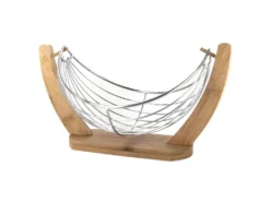 Corbeille à Fruits En Bambou Et Inox Balancelle Green Attitude