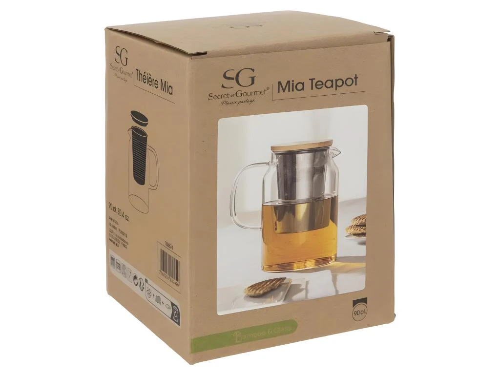 Théière En Verre "Mia" 90cl Transparent 5 Théière En Verre "Mia" 90cl Transparent – Image 5