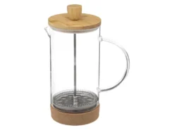 Cafetière En Verre "Couvercle Bambou" 1L Transparent