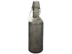 Bouteille En Verre Design "Clapet" 50cl Gris