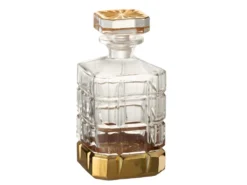 Bouteille De Whisky En Verre "Spiritueux" 90cl Or