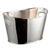 Seau à Champagne "Ovale Acier" 31cm Argent