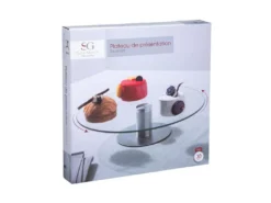 Plateau Tournant En Verre Et Inox D 30 Cm -Herman Miller Magasin presentation et service 19146145