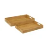 Set De 2 Plateaux De Service En Bambou