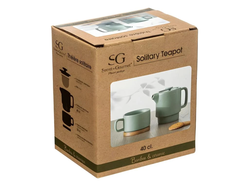 Théière Avec Tasse "Nature" 40cl Menthe 5 Théière Avec Tasse "Nature" 40cl Menthe – Image 5