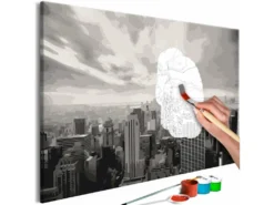 Tableau De Coloriage Gris New York - 60 X 40 Cm