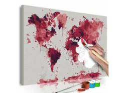 Tableau De Coloriage Carte Aquarelle - 60 X 40 Cm