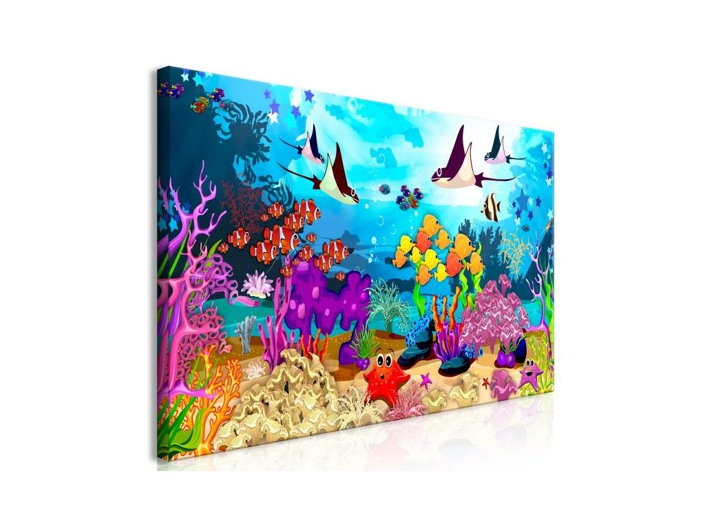 Tableau Pour Enfants Underwater Fun (1 Part) Wide 120x60 Cm 1 Tableau Pour Enfants Underwater Fun (1 Part) Wide 120x60 Cm