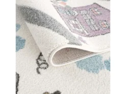 Tapis De Jeu Rond Pour Chambre D'enfant Blanc Motif Route De L'école 160x160cm -Herman Miller Magasin tapis 12490513