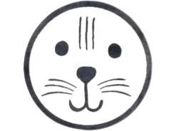 Tapis Rond Pour Chambre D'enfant Tête D'Ours 160x160cm