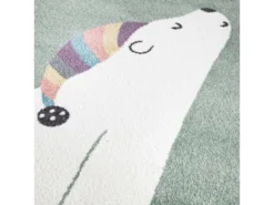 Tapis Pour Chambre D'enfant Vert Motif Ours Blanc 80x150cm -Herman Miller Magasin tapis 12537201