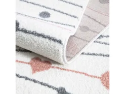 Tapis Pour Chambre D'enfant Blanc Guirlandes Rose Et Gris 80x150cm -Herman Miller Magasin tapis 12537209