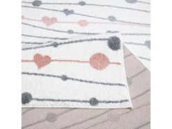 Tapis Pour Chambre D'enfant Blanc Guirlandes Rose Et Gris 80x150cm -Herman Miller Magasin tapis 12537213