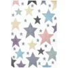 Tapis Pour Chambre D'enfant Blanc Etoiles Multicolores 140x200cm
