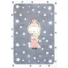 Tapis Pour Chambre D'enfant Gris Et Bordures Blanches 160x230cm