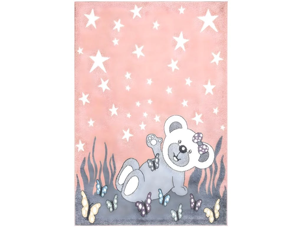 Tapis Pour Chambre D'enfant Ourson Rose Et Blanc 80x150cm 1 Tapis Pour Chambre D'enfant Ourson Rose Et Blanc 80x150cm