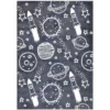 Tapis Pour Chambre D'enfant Astronaute Gris Et Blanc 160x230cm