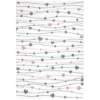 Tapis Pour Chambre D'enfant Blanc Guirlandes Rose Et Gris 140x200cm