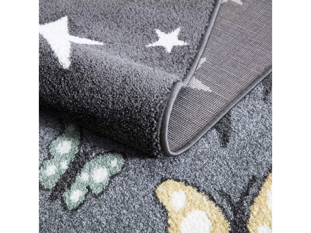 Tapis Pour Chambre D'enfant Ourson Gris Et Blanc 190x280cm 3 Tapis Pour Chambre D'enfant Ourson Gris Et Blanc 190x280cm – Image 3