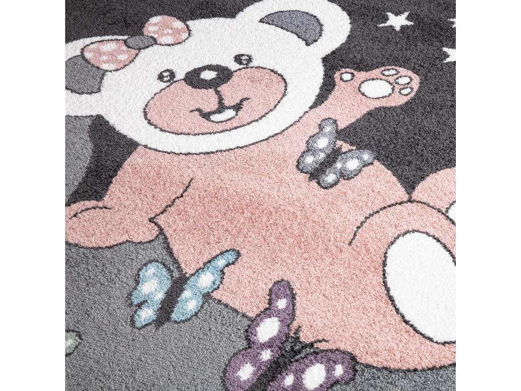 Tapis Pour Chambre D'enfant Ourson Gris Et Blanc 190x280cm 4 Tapis Pour Chambre D'enfant Ourson Gris Et Blanc 190x280cm – Image 4