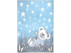 Tapis Pour Chambre D'enfant Ourson Bleu Et Blanc 190x280cm