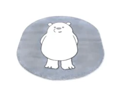 Tapis Ovale Pour Chambre D'enfant Gris Motif Ours Blanc 100x130cm 9 Tapis Ovale Pour Chambre D'enfant Gris Motif Ours Blanc 100x130cm -Herman Miller Magasin tapis 12537803