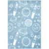 Tapis Pour Chambre D'enfant Astronaute Bleu Et Blanc 140x200cm