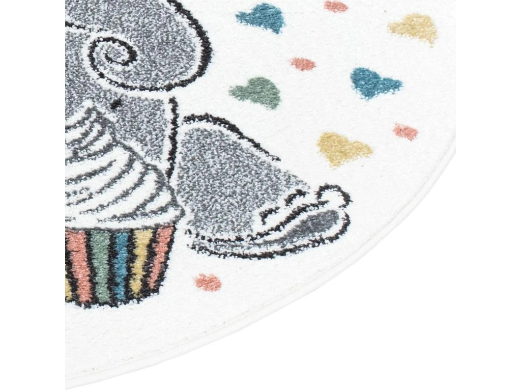 Tapis Rond Pour Chambre D'enfant Elephant Mignon 120x120cm 4 Tapis Rond Pour Chambre D'enfant Elephant Mignon 120x120cm – Image 4