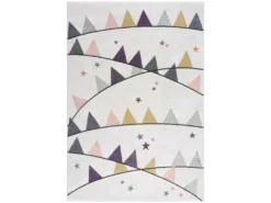 Tapis Pour Chambre D'enfant Crème Motif Guirlandes Multicolores 160x230cm