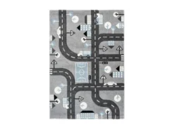 Tapis De Chambre Enfant Voiture "Marree" Argent 120 X 170 Cm