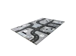 Tapis De Chambre Enfant Voiture "Marree" Argent 120 X 170 Cm -Herman Miller Magasin tapis 13573249