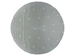 Tapis Déco Enfant "Étoiles" 120cm Gris