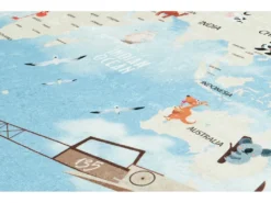 Tapis Enfant - HAPPY - Bleu - 160x230cm -Herman Miller Magasin tapis 15796271