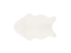 Tapis Enfant Fourrure Blanche 90 X 60 Cm
