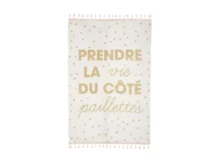 Tapis Enfant Coté Paillettes Avec Pompons 60 X 90 Cm