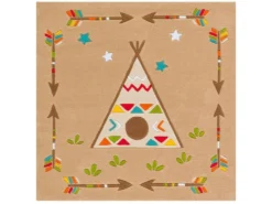 Tapis Tufté à La Main Spirit Glowy 3142 Multicolore Indian - 130 X 130 Cm