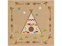 Tapis Tufté à La Main Spirit Glowy 3142 Multicolore Indian - 130 X 130 Cm -Herman Miller Magasin tapis 21118775