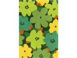 Tapis Sam 4135 Multicolore Fleurs Vertes - 140 X 200 Cm