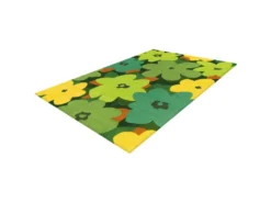 Tapis Sam 4135 Multicolore Fleurs Vertes - 140 X 200 Cm -Herman Miller Magasin tapis 21303537