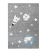 Tapis Enfant Australie Argent Yowah - 80 X 150 Cm