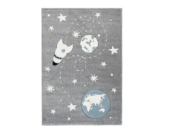 Tapis Enfant Australie Argent Yowah - 80 X 150 Cm