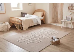 Tapis Enfant - Beige - Crème - Marelle - 160x230